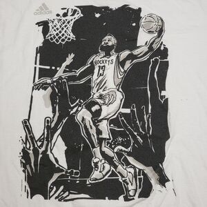 Adidas Houston Rockets Graphic SS Tee James Hardin Dunk - Size XL